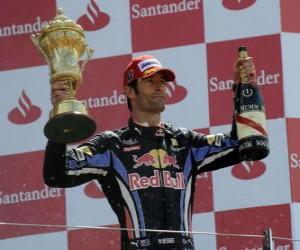 Puzzle Mark Webber γιόρτασε τη νίκη του στο Silverstone, Grand Prix της Μεγάλης Βρετανίας (2010)